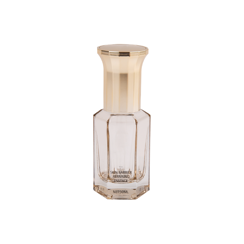 30ml sekizgen cam serumu ve uçucu yağ şişesi