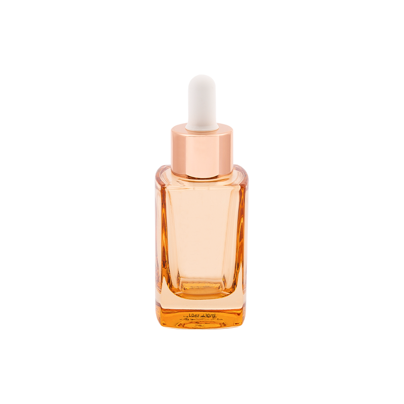 30ml pembe cam serum damlalık şişesi