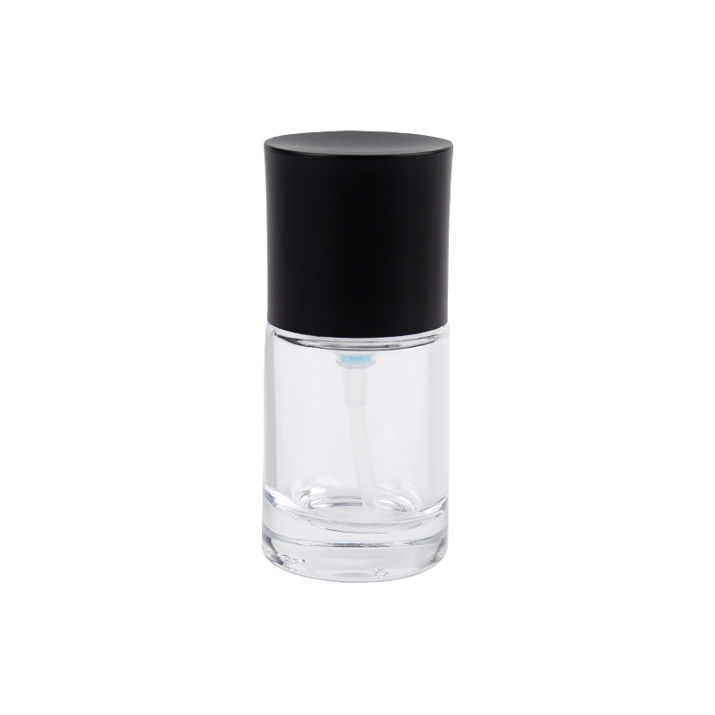 Siyah abs kapaklı 25ml temiz cam sprey şişesi
