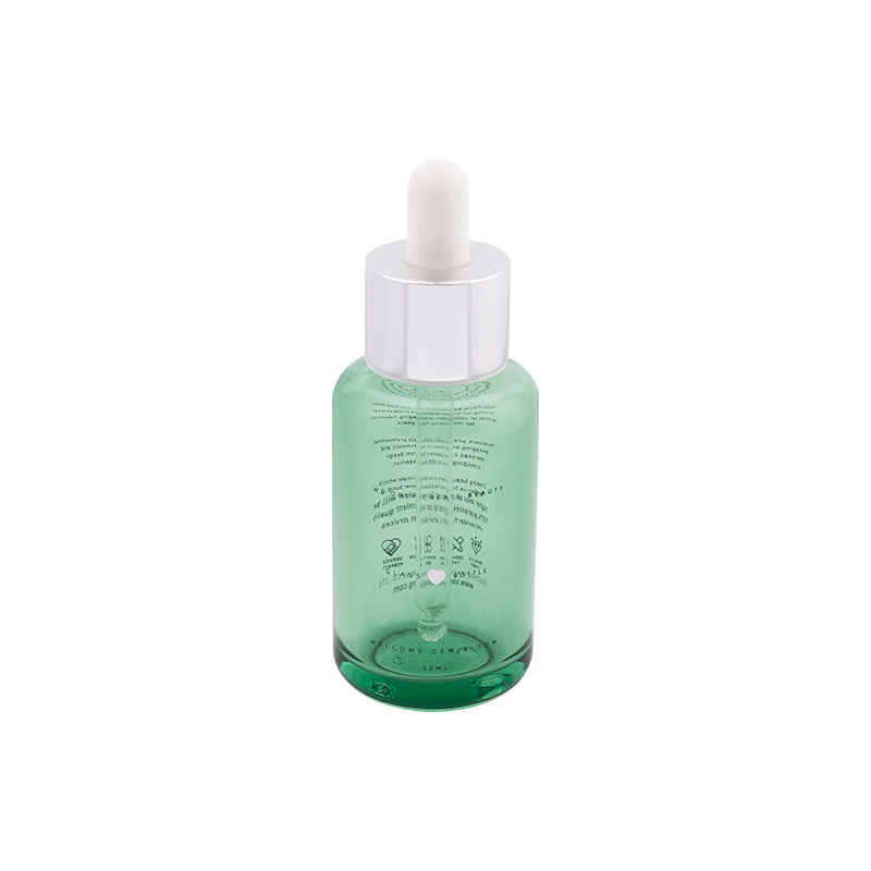 50ml yeşil cam serum damlalık şişesi