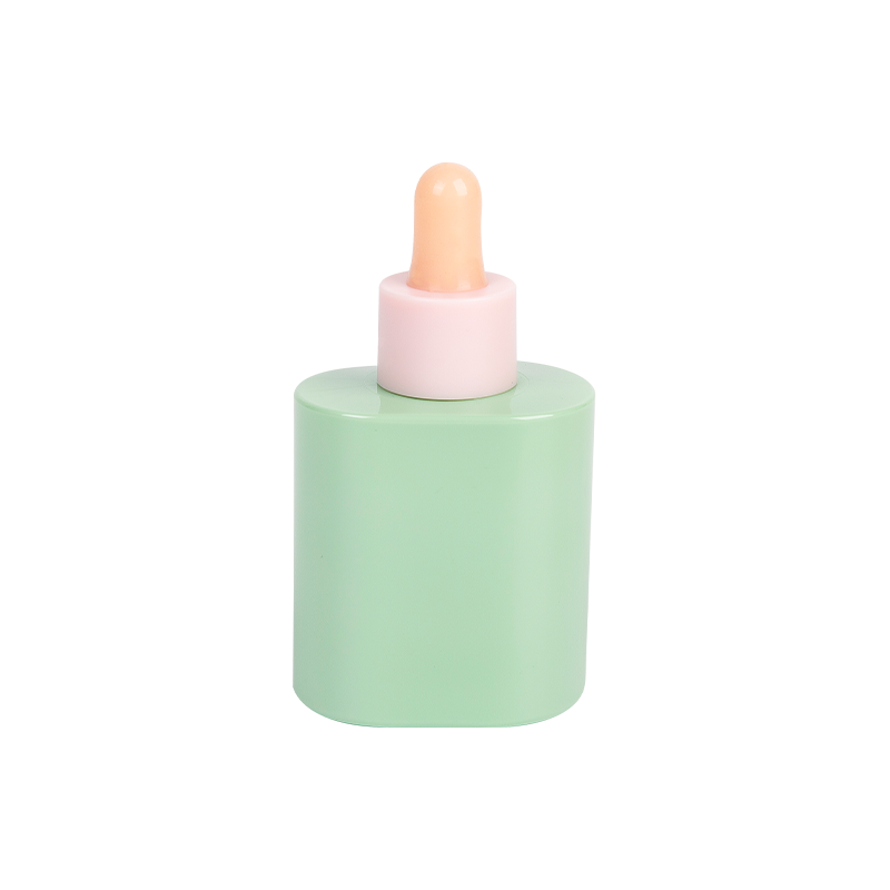 50ml Pet Nane Yeşil Serum Damlalı Şişe Pastel Şeftali Uç